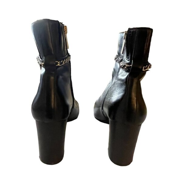 Anne Klein Suri Black Chain Ankle Boots Size 8.5 NEW - Picture 9 of 10